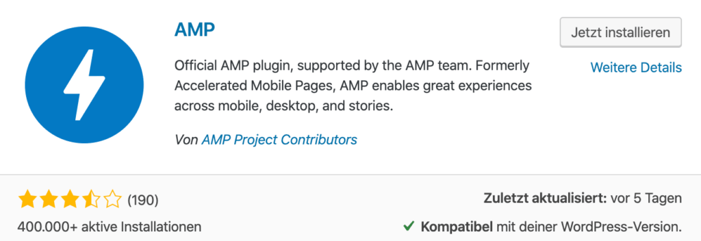 amp plugin wordpress