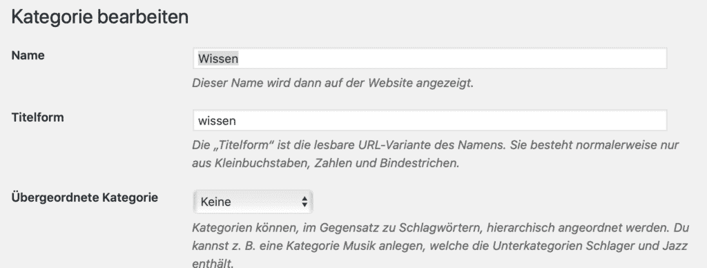 wordpress-slug-kategorie-titelform