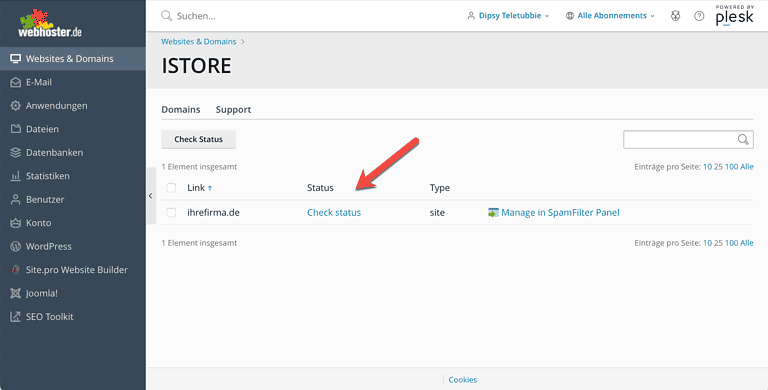 Spamexperts Domain Protection check