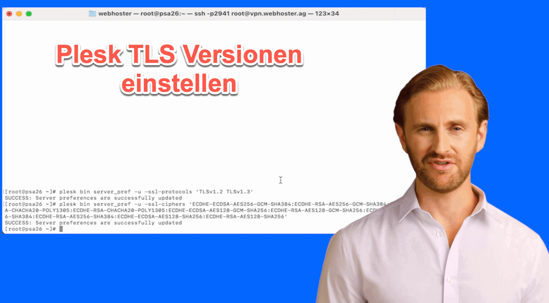 So kannst du die TLS Version im Plesk einstellen