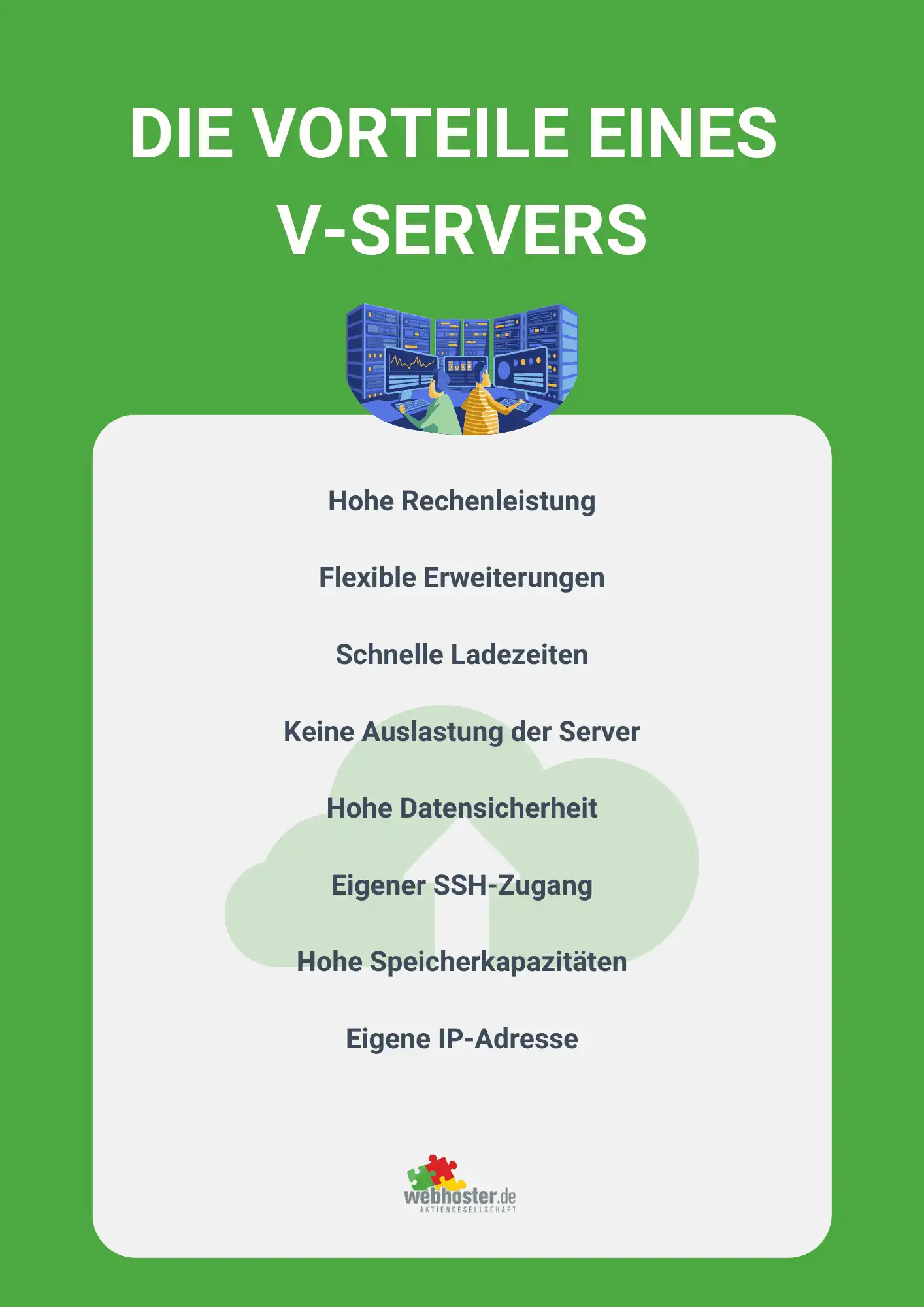 Infografik Vorteile V Server webhoster