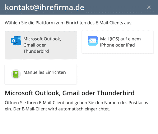 autoemail outlook gmail thunderbird