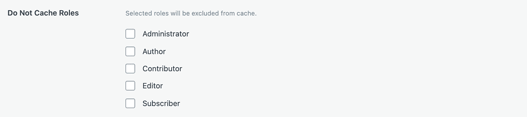 excludes so not cache roles