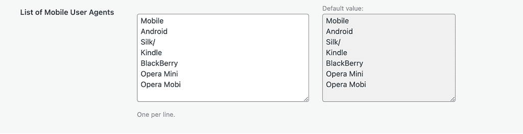 List of Mobile User Agents