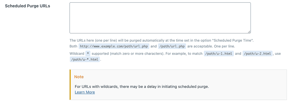 Scheduled Purge URLs im lscache