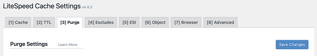 Litespeed Purge Settings