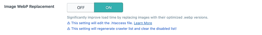 Litespeed WebP Replacement