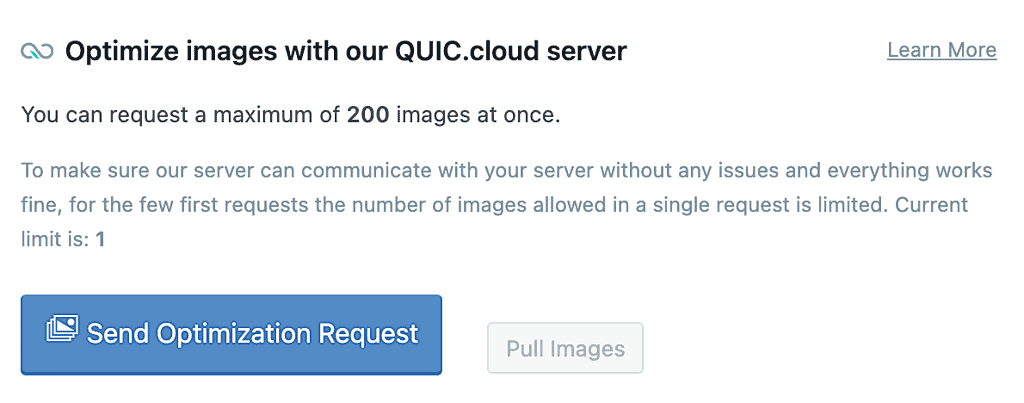 litespeed cache Image Optimization Request