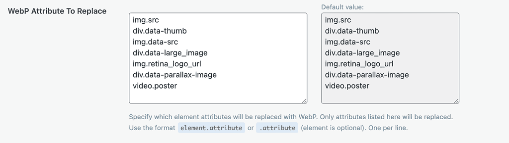 WebP Attribute to replace