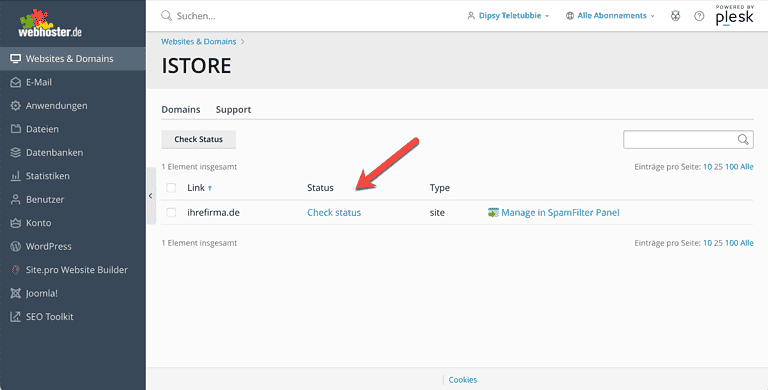 Spamexperts Domain Protection check