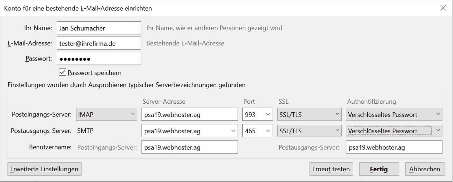 SSL/TLS-Zertifikate in Plesk: Sichere Verbindungen mit Let's Encrypt - webhoster.de AG - Cloud und Webhosting Thunderbird Kontoeinstellungen