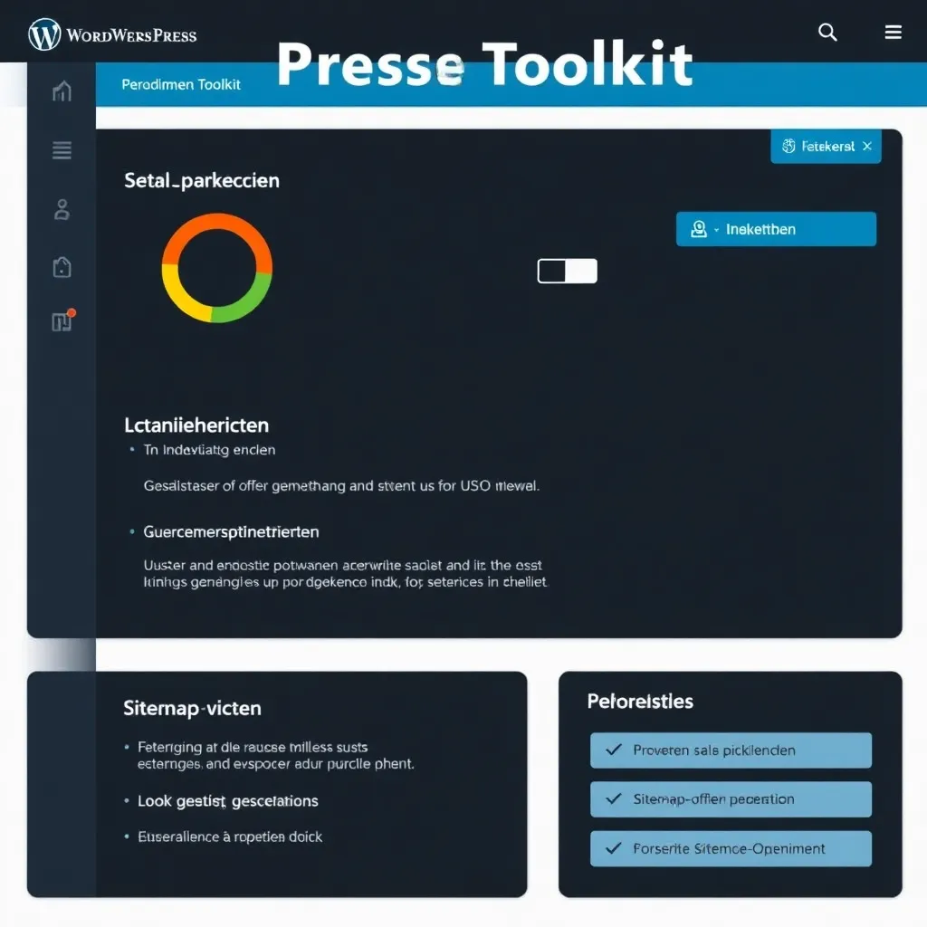 WordPress Toolkit Dashboard mit Suchmaschinenindexierung und SEO-Einstellungen