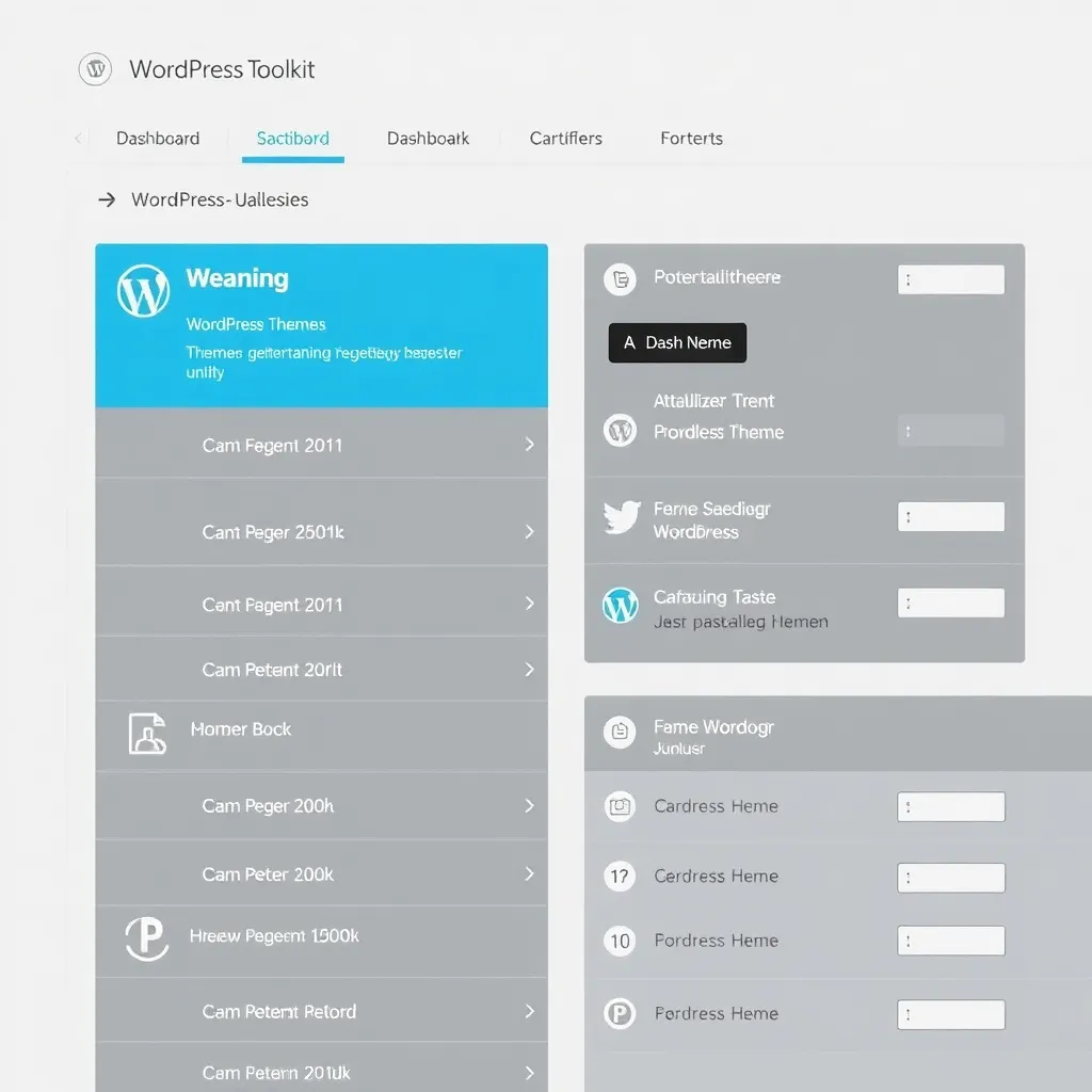 WordPress Toolkit Dashboard für Theme-Updates in Plesk