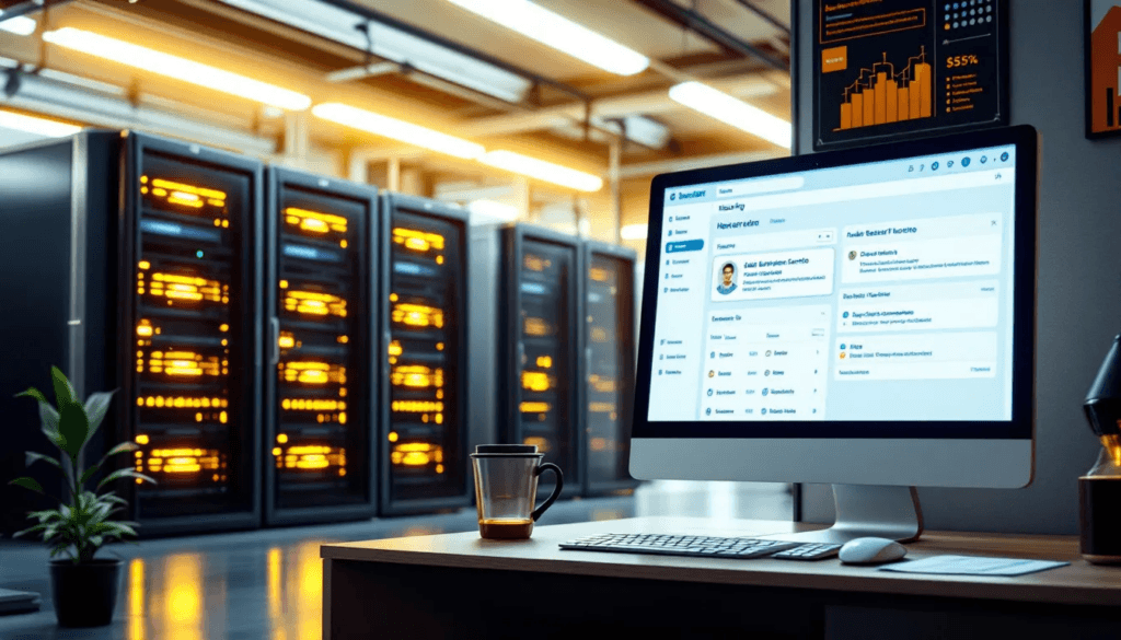 Das Bild zeigt eine grafische Darstellung von Reseller Hosting, mit Symbolen für Domains, E-Mail-Adressen und Webspace-Paketen. Es vermittelt die Vorteile und Features eines Hosting Resellers, der rund um die Uhr Support für Kunden bietet und flexible Reseller-Konditionen für Unternehmen und Agenturen bereitstellt.