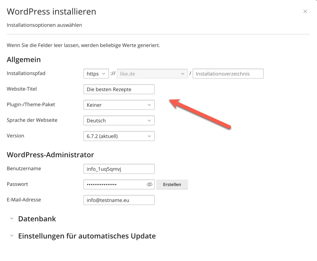 Wordpress Installieren Setup