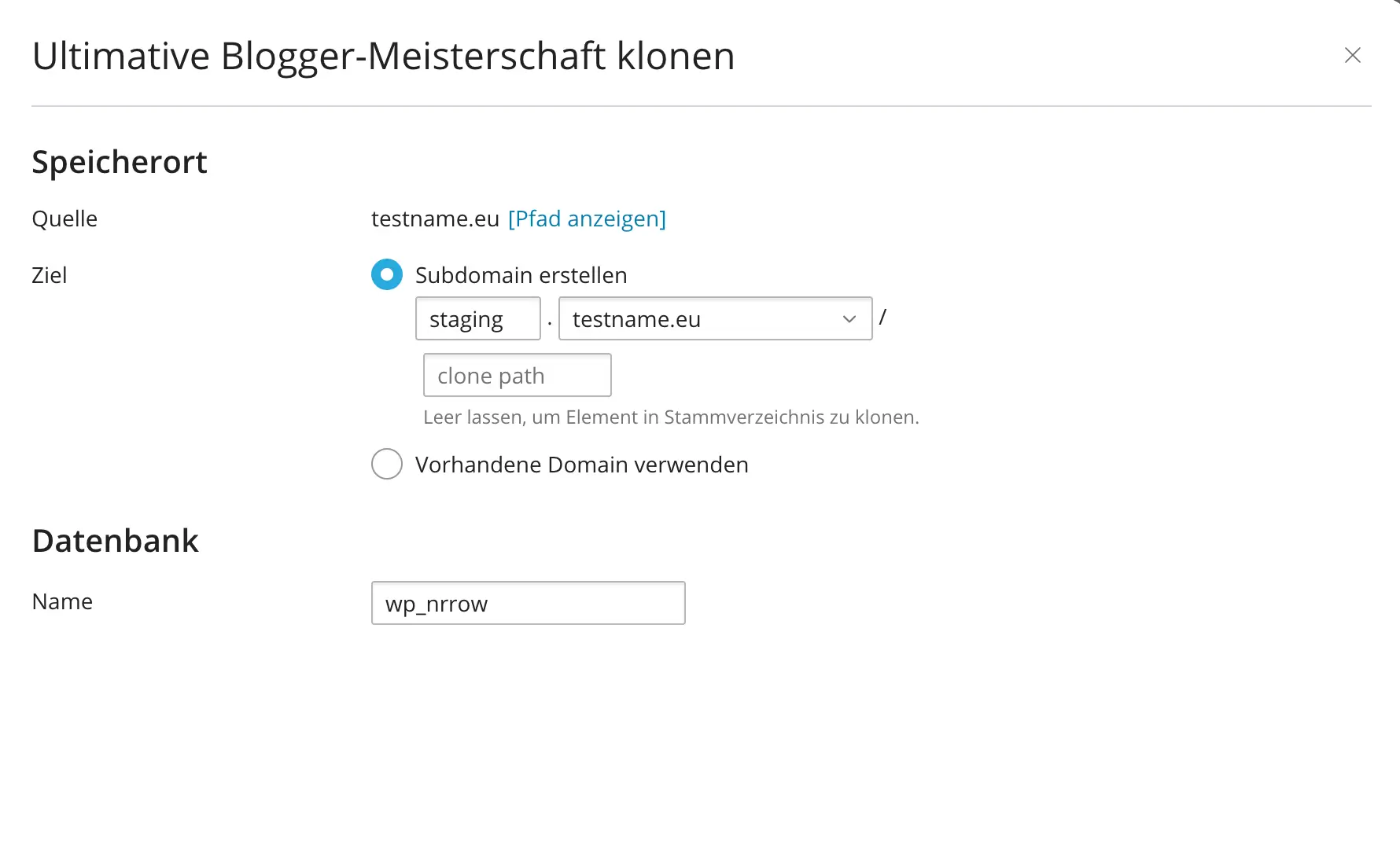 wp-staging - webhoster.de AG wp staging